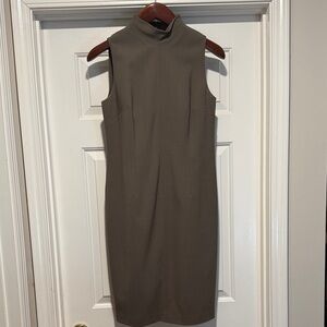 Ann Taylor Loft mock neck sleeveless sheath dress